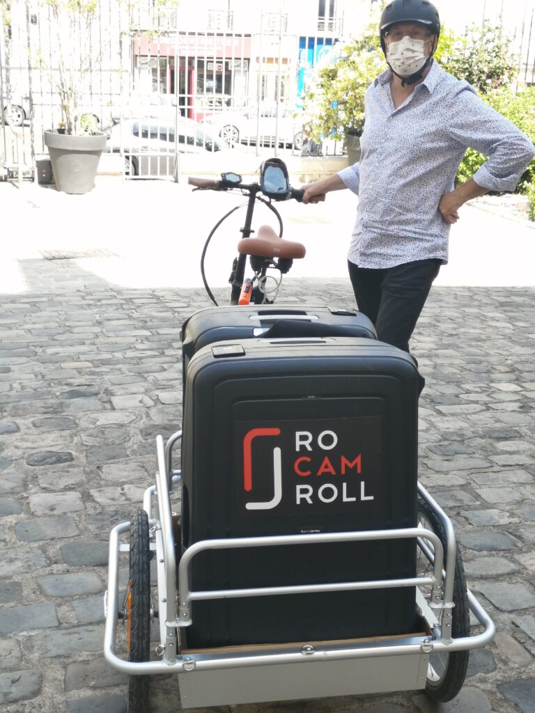 RoCamRoll  – pour la captation vidéo à Paris, les 10 derniers kilomètres se font à vélo